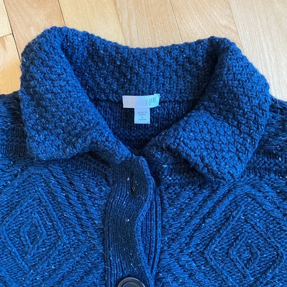 J. Jill sweater jacket navy blue small petite - Picture 2 of 6